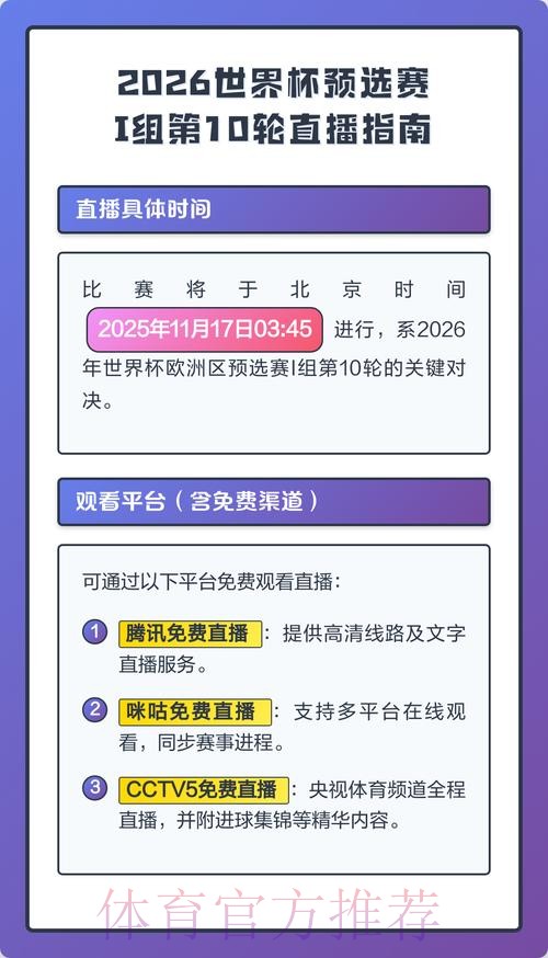 免费观看2026年世界杯直播入口攻略